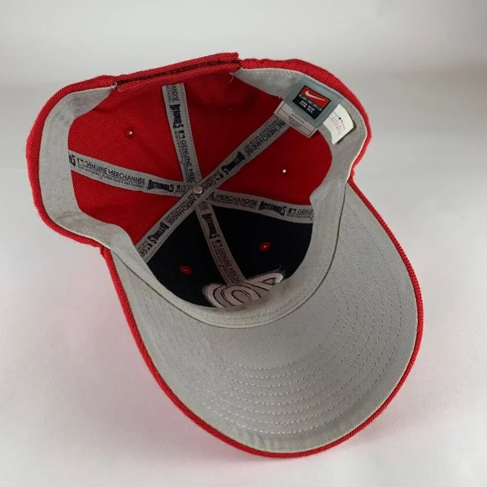 Washington Nationals MLB Red Nike Wool Blend Strapback Adjustable Hat